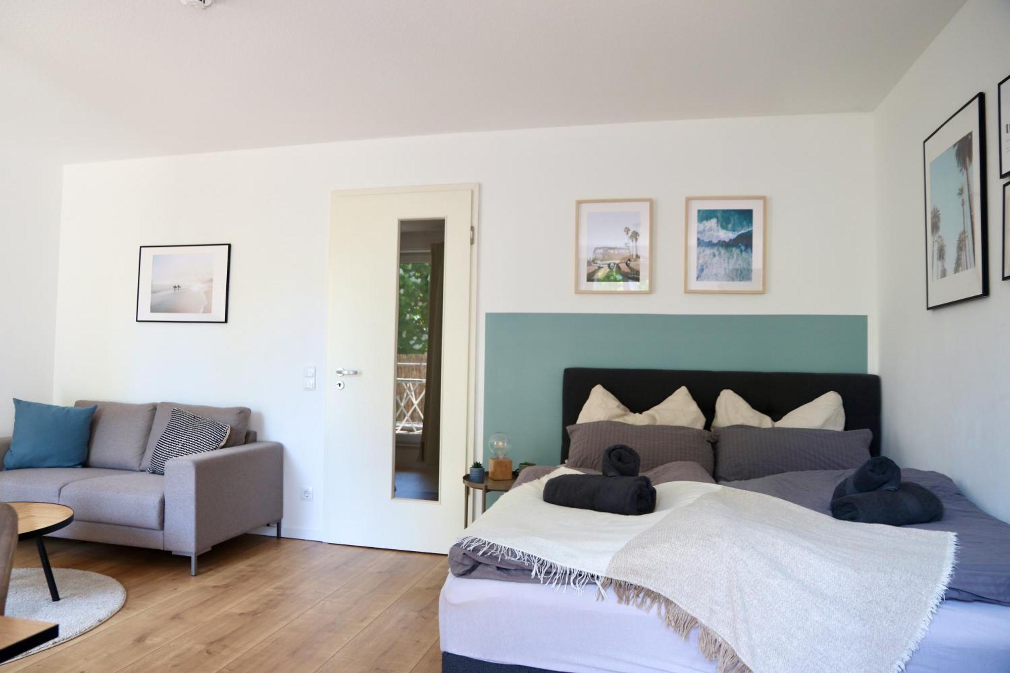 Gemuetliches 1R Apartment Mit Balkon, Parking, Tv Streaming Magdeburgo Exterior foto